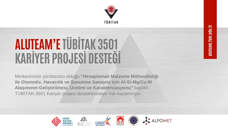 ALUTEAM’e TÜBİTAK 3501 Kariyer Projesi Desteği