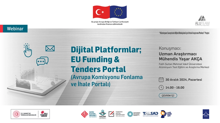 Dijital Platformlar; EU Funding Tenders Portal