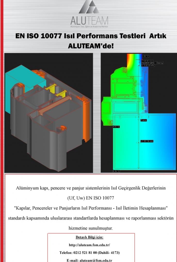 EN ISO 10077 Isıl Performans Testleri Artık ALUTEAM’de!